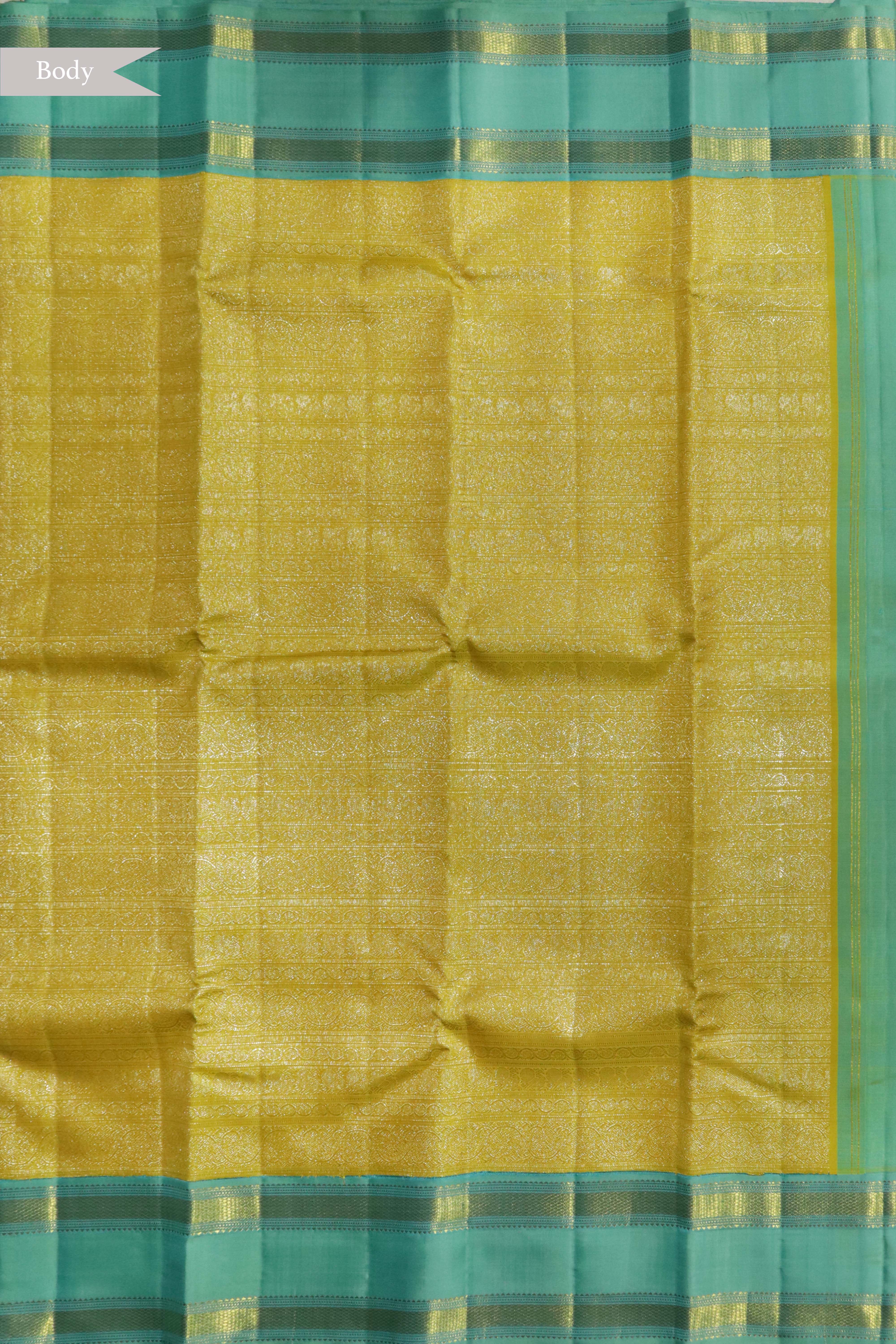 Golden Yellow Kanchivaram Silk Saree