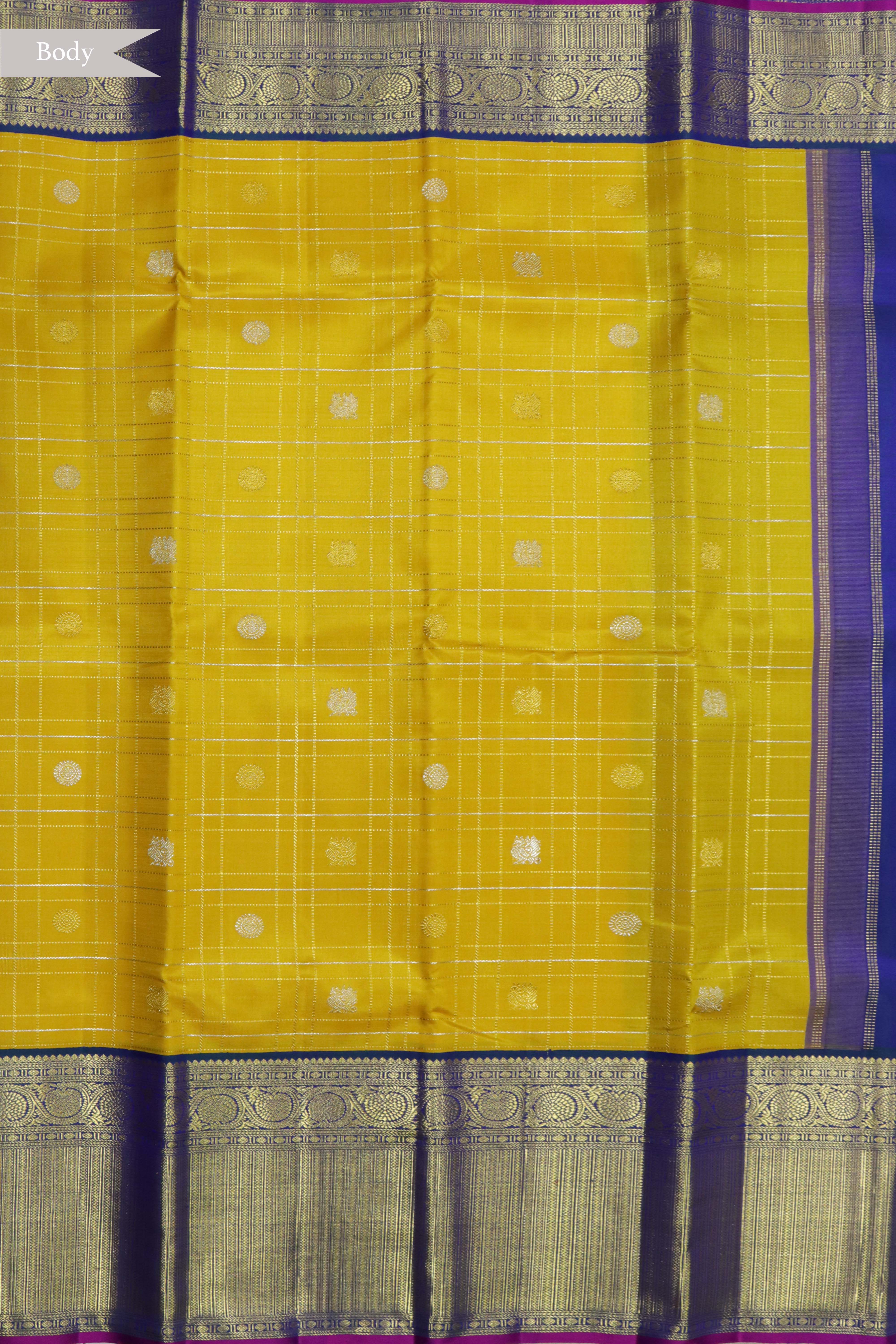 Yellow Kanchivaram Silk Saree