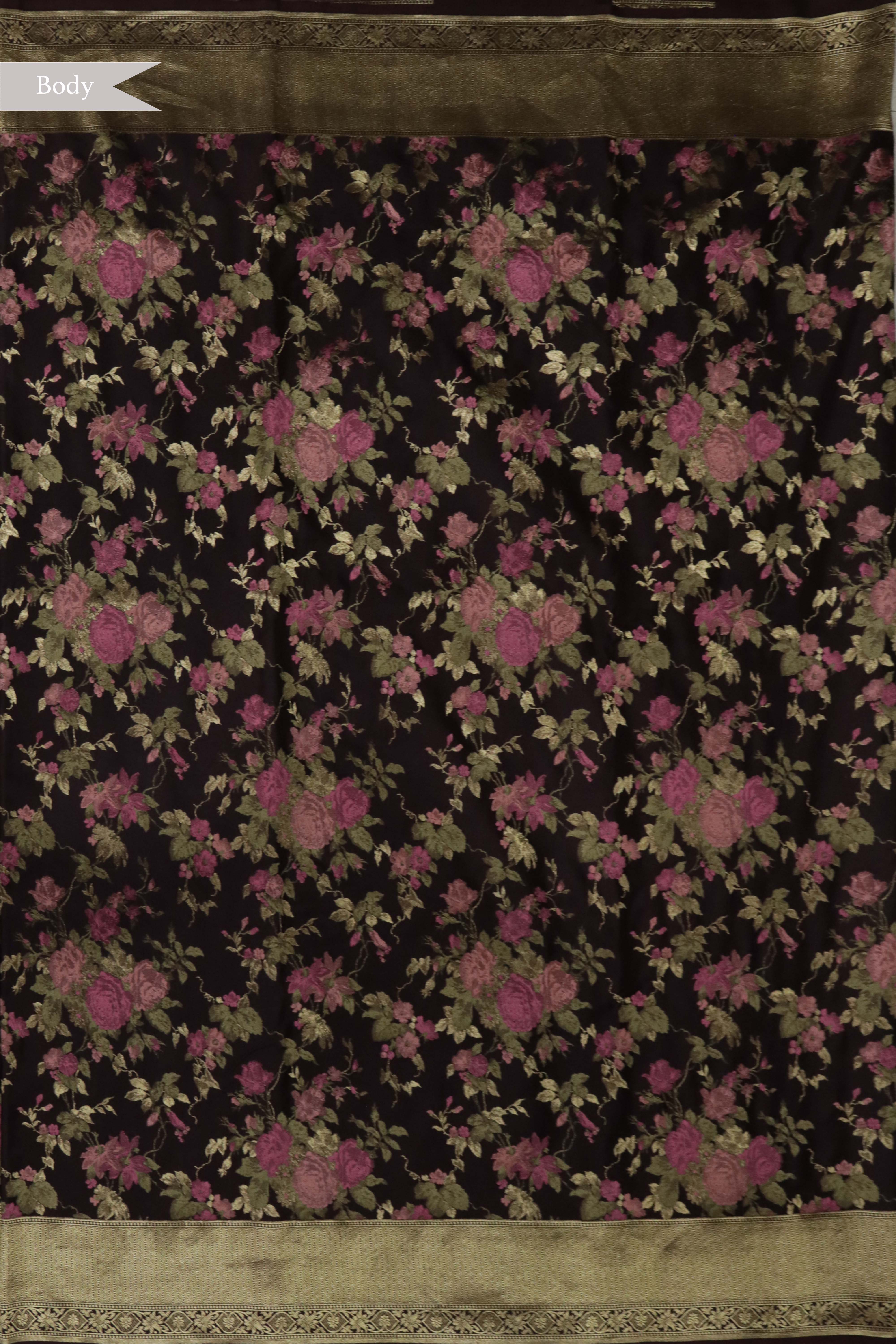 Coffee Brown Banarasi Silk Saree