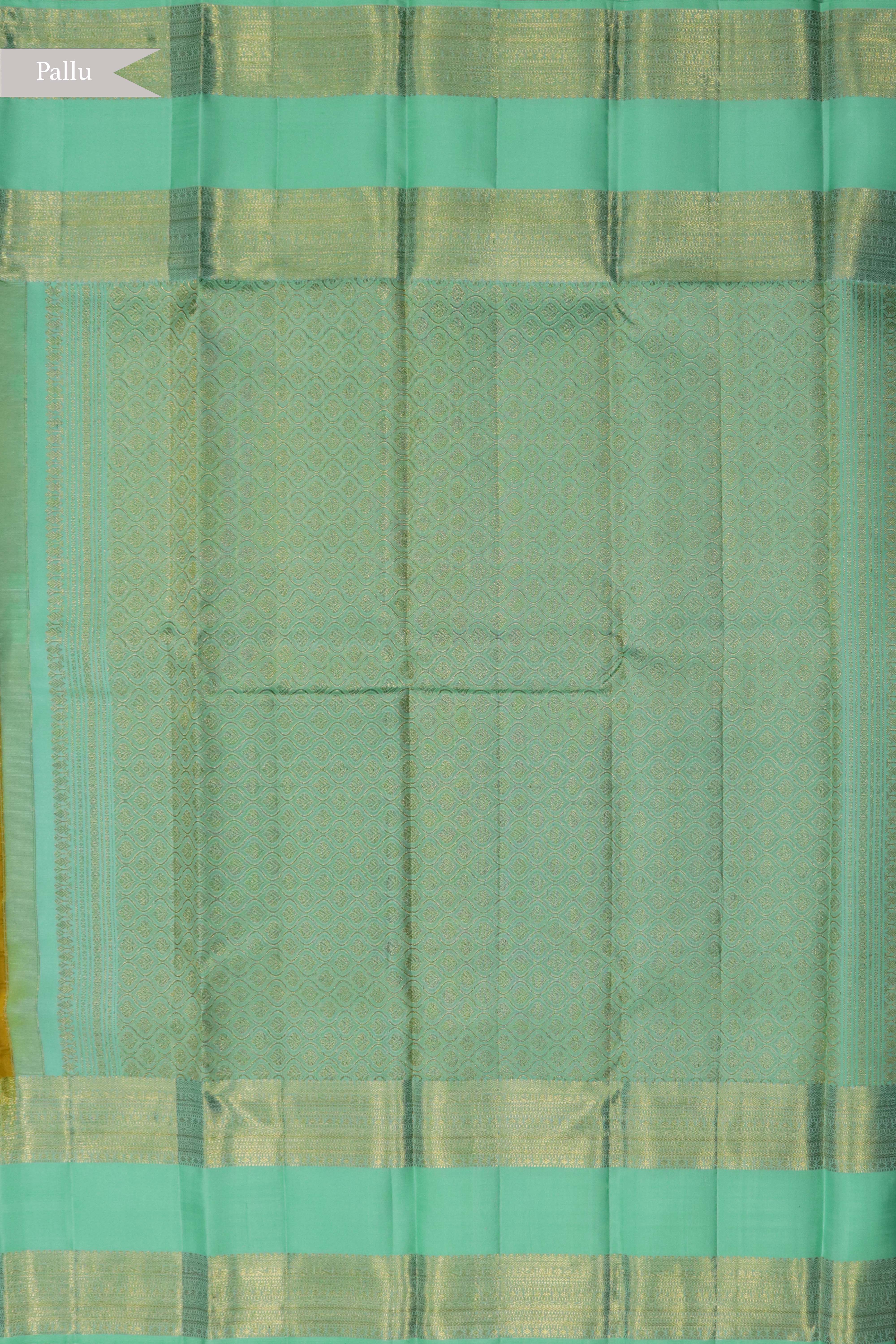 Mustard Yellow Kanchivaram Silk Saree
