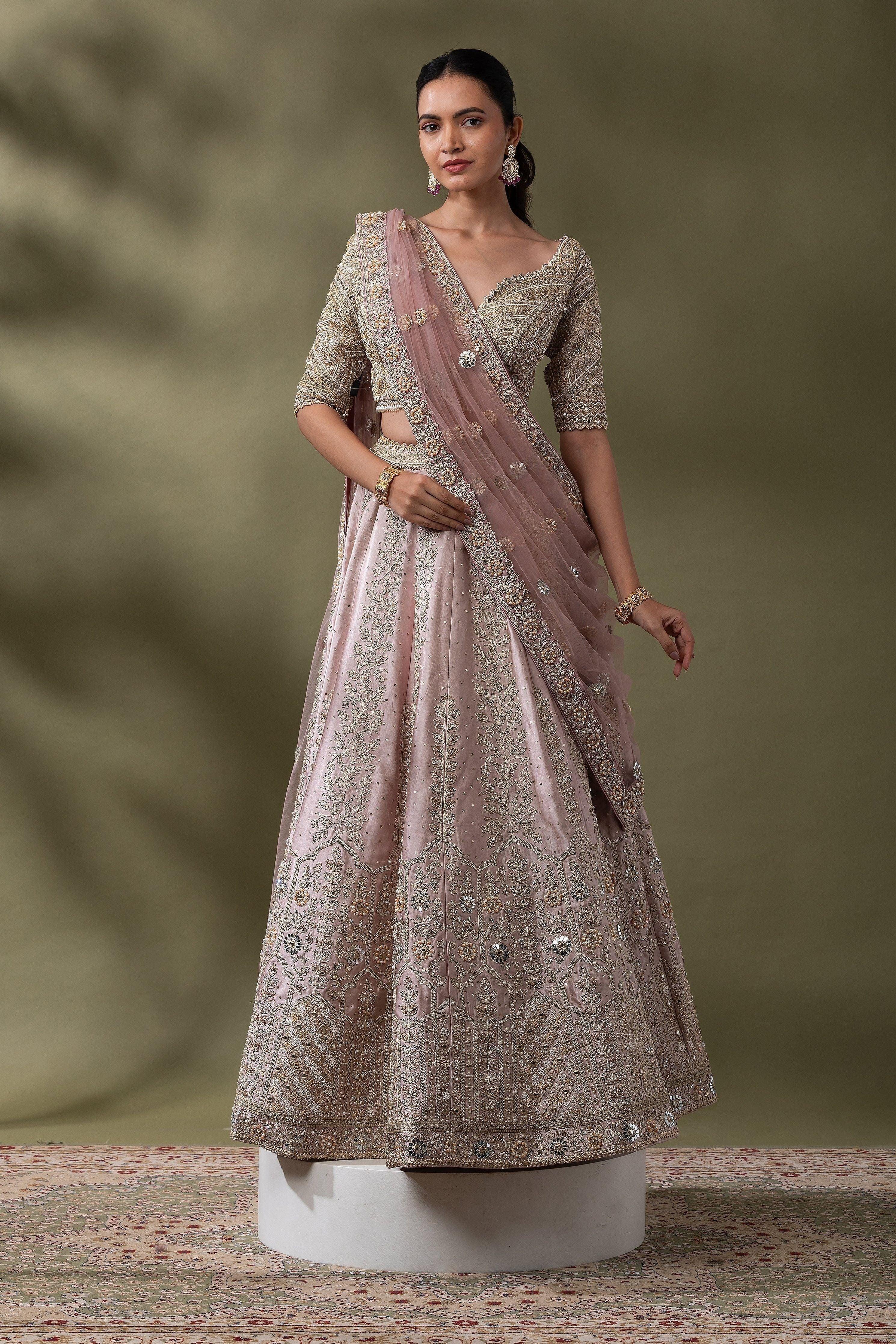 Blush Pink Lehenga set - Mokshaa