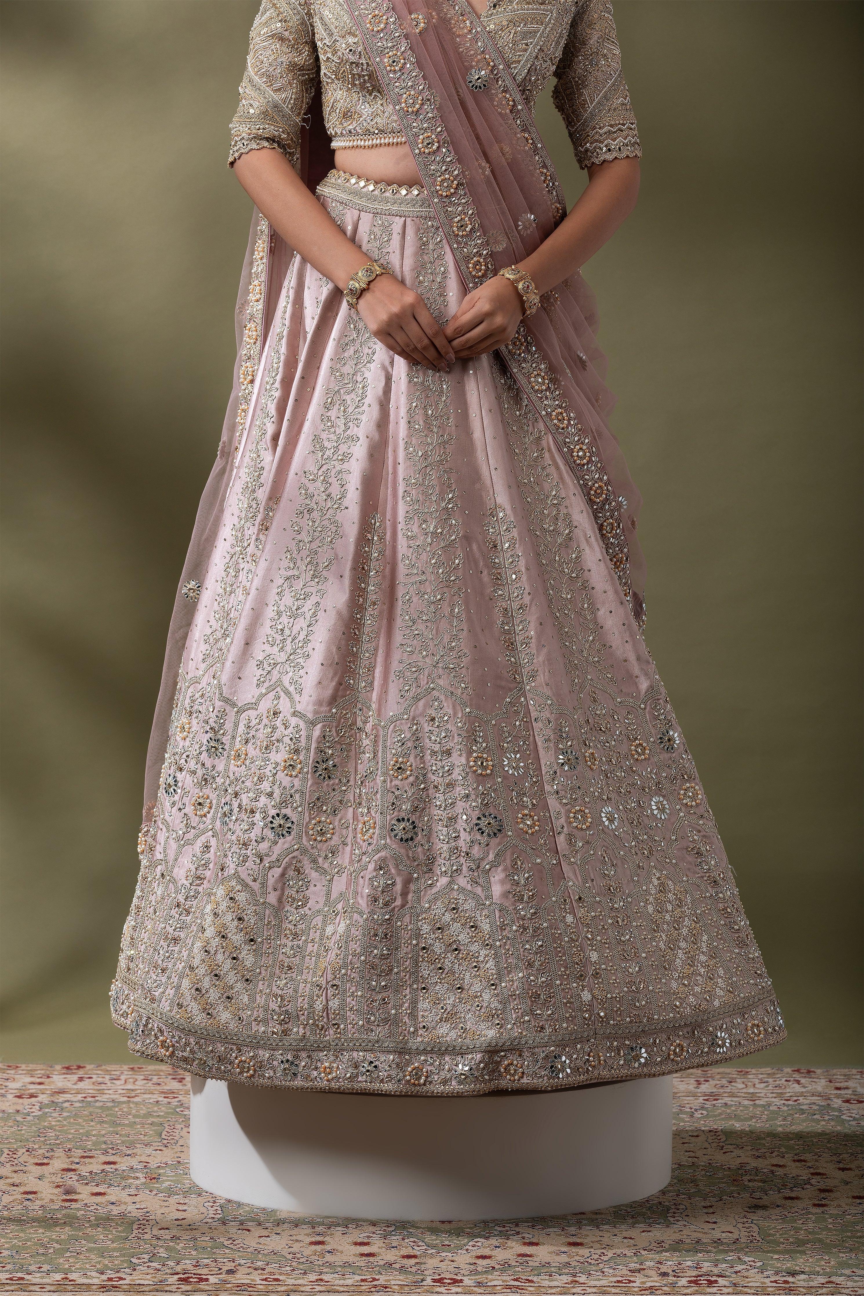 Blush Pink Lehenga set - Mokshaa