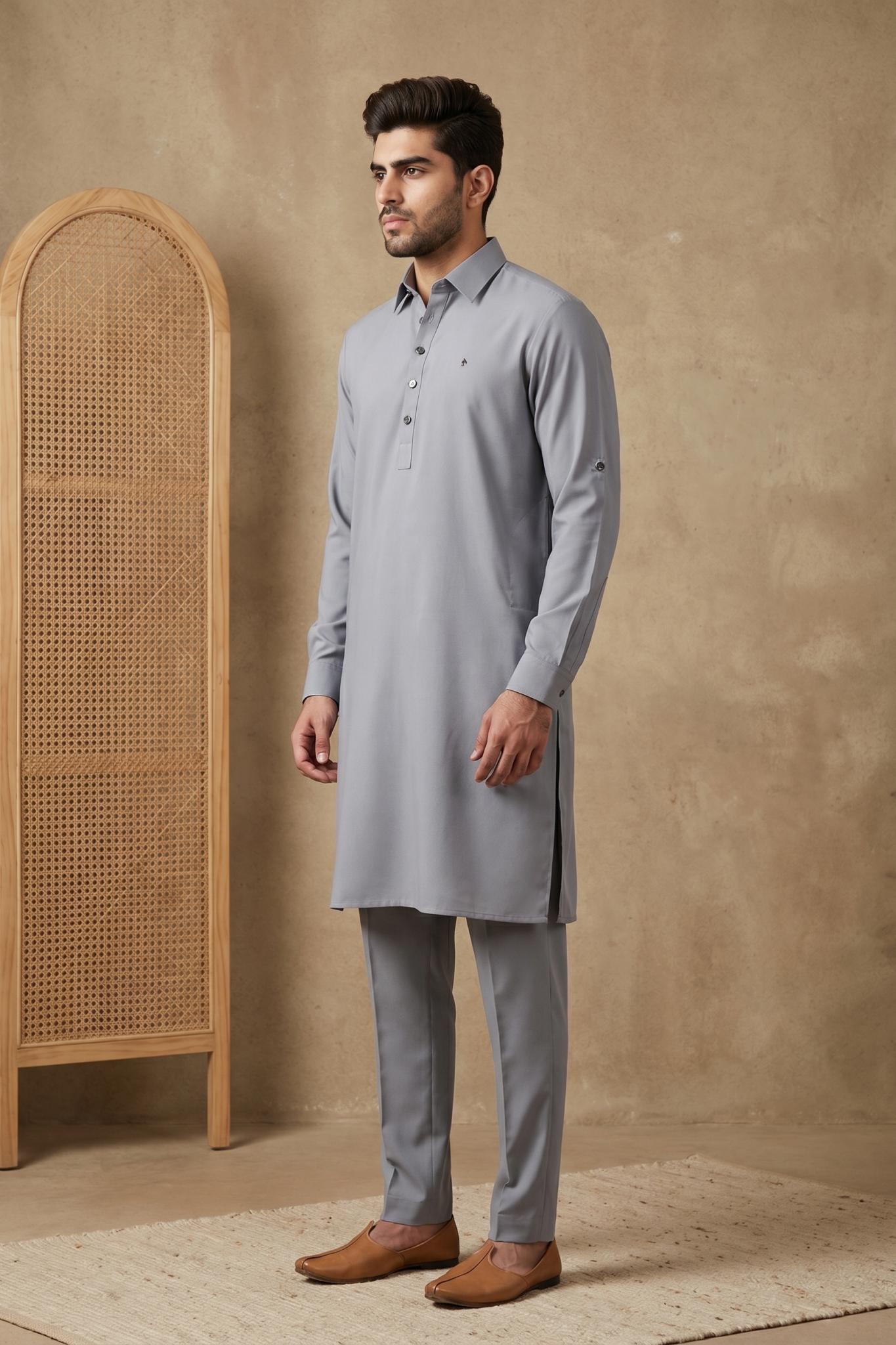 Grey Bom Mario Pathani Set