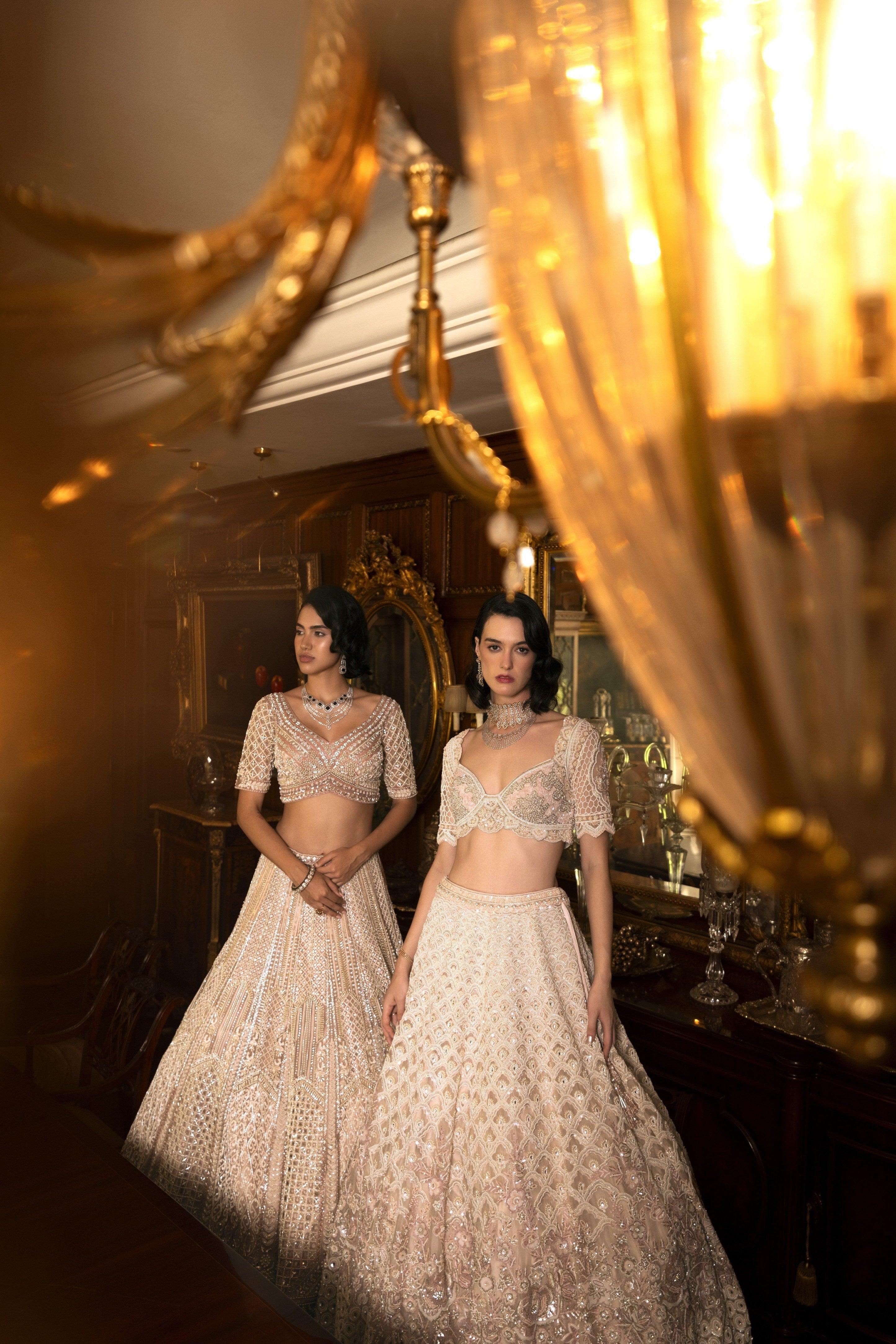 Pastel Pink Lehenga Set - Mokshaa