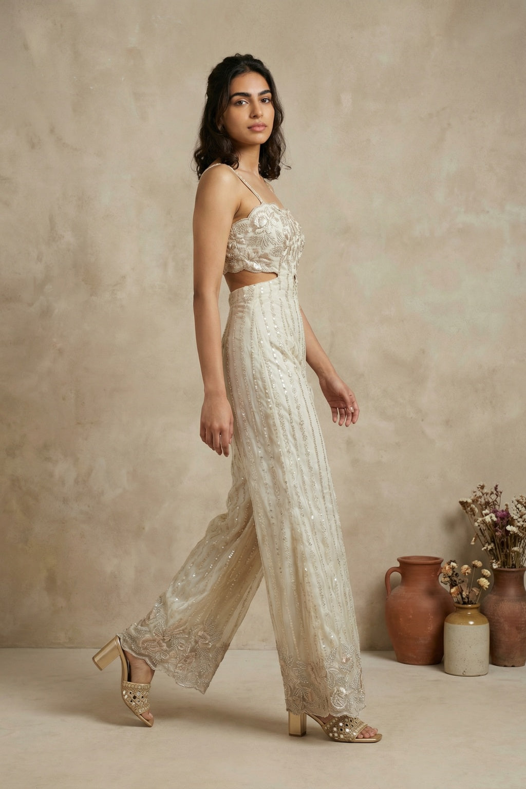 Champagne Jumpsuit - Mokshaa