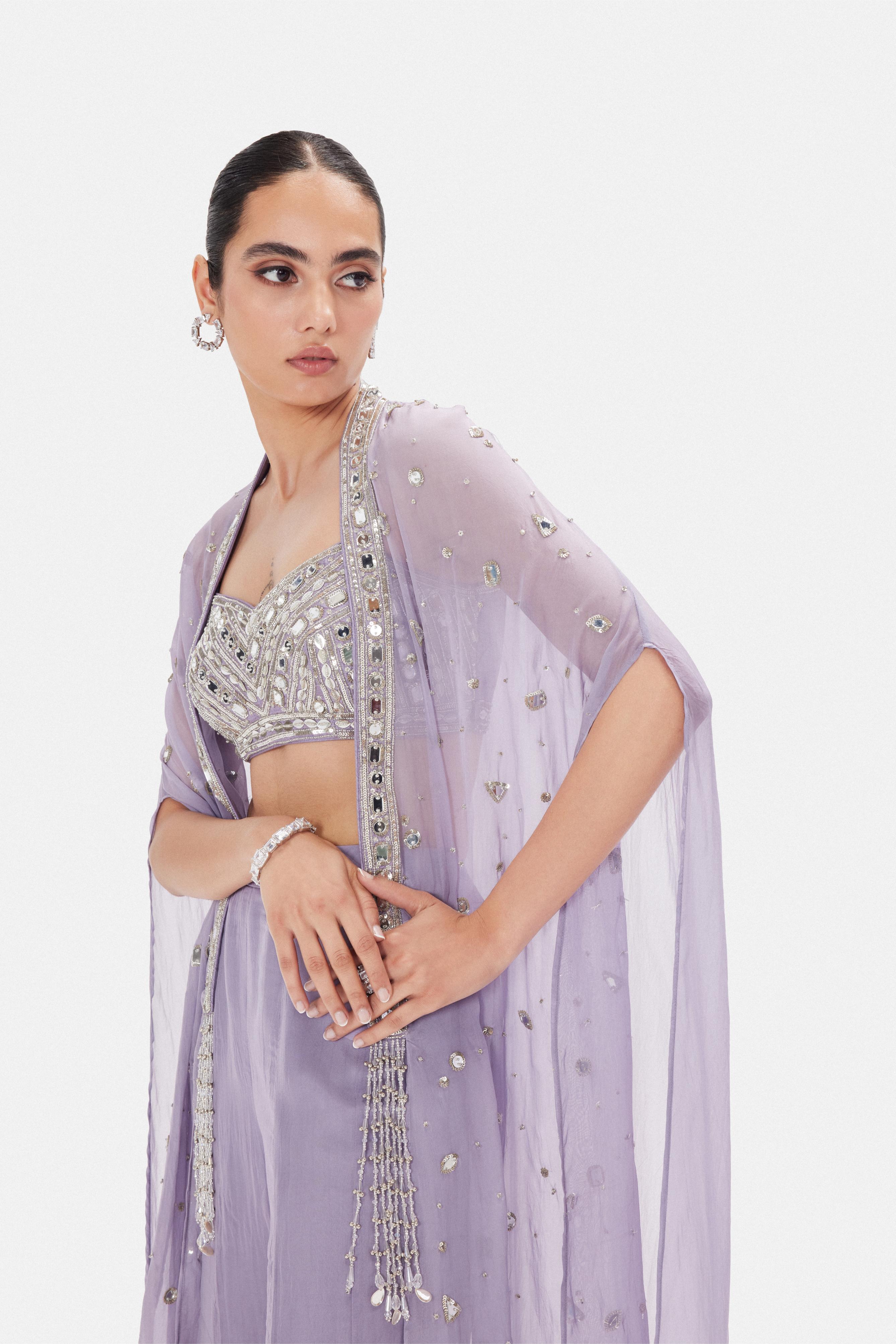 The Ethereal Lavender Cape Set