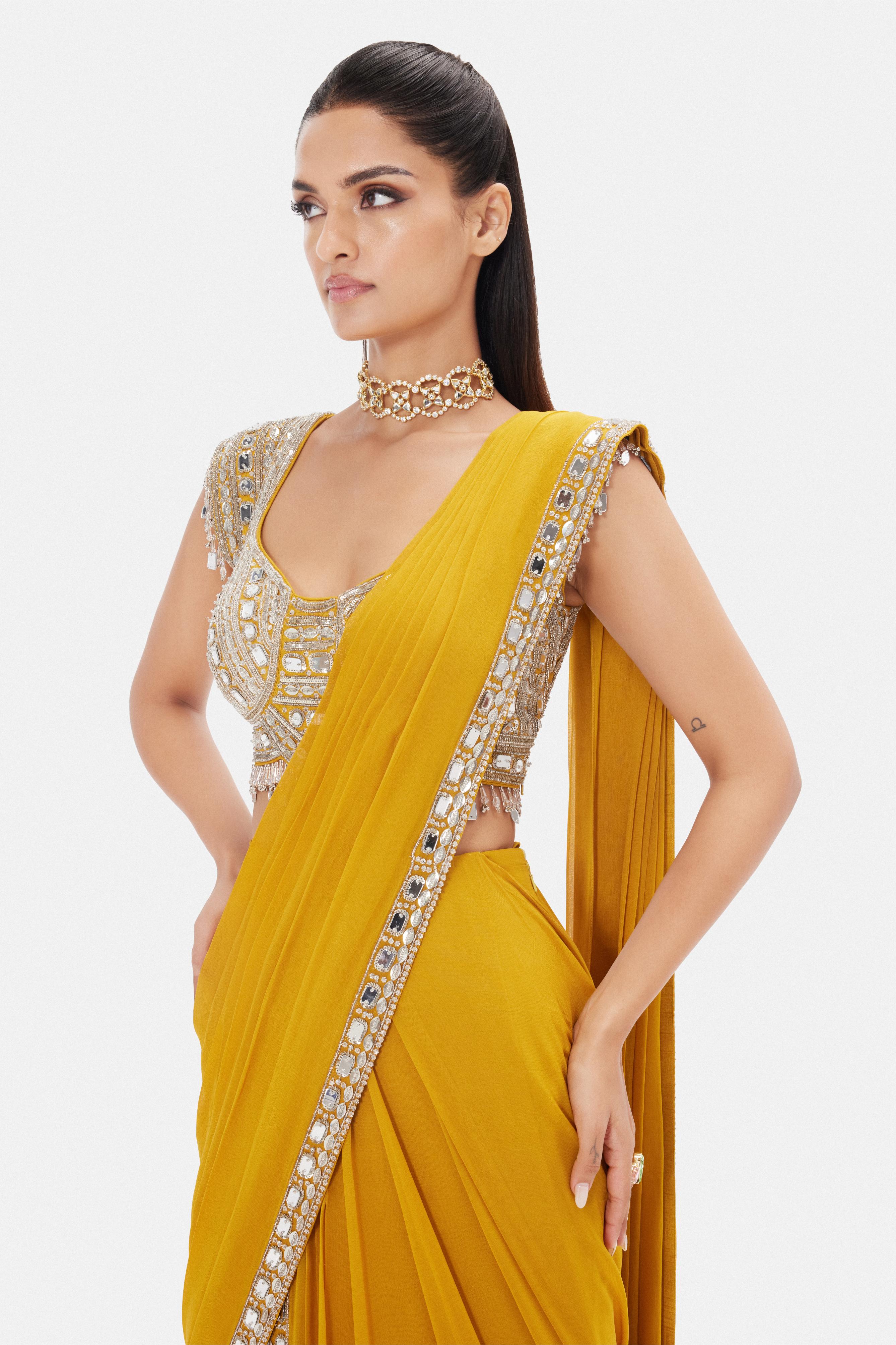 The Sunlit Sovereign Saree