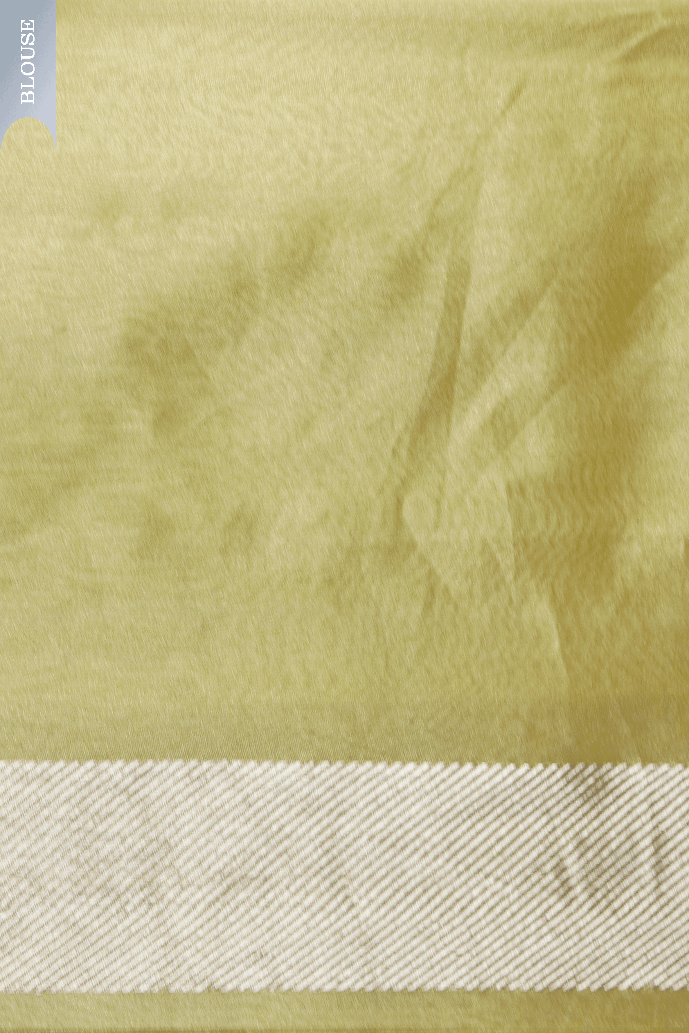 Olive Green Tissue Kora Saree - Mokshaa