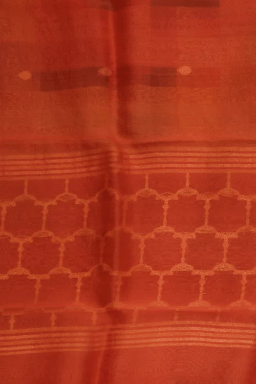 Multicolor Organza Saree with Geometric Print and Animal Motif | Saree | Mokshaa