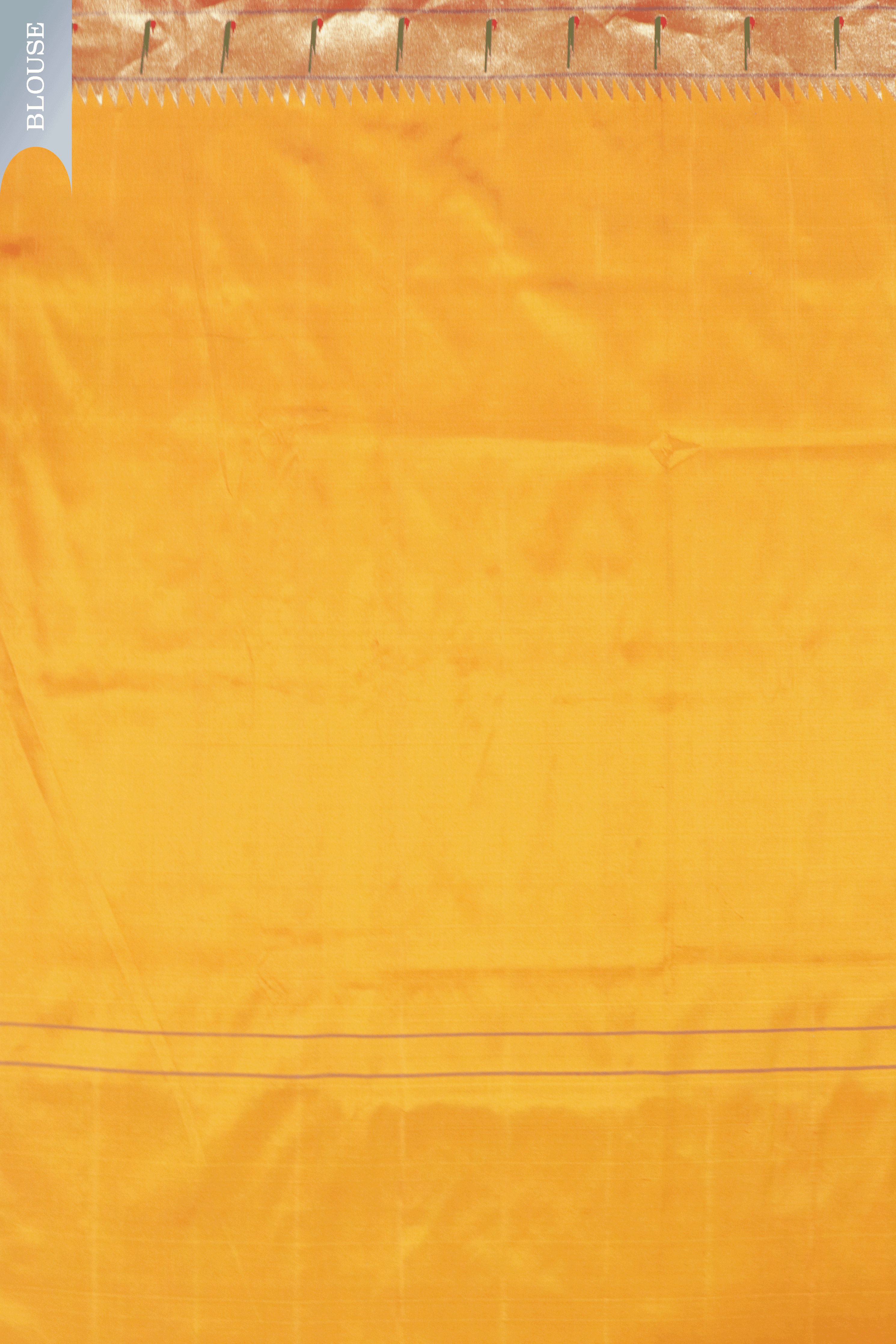 Orange Paithani Silk Saree with Multicolour Peacock Motif Pallu - Mokshaa
