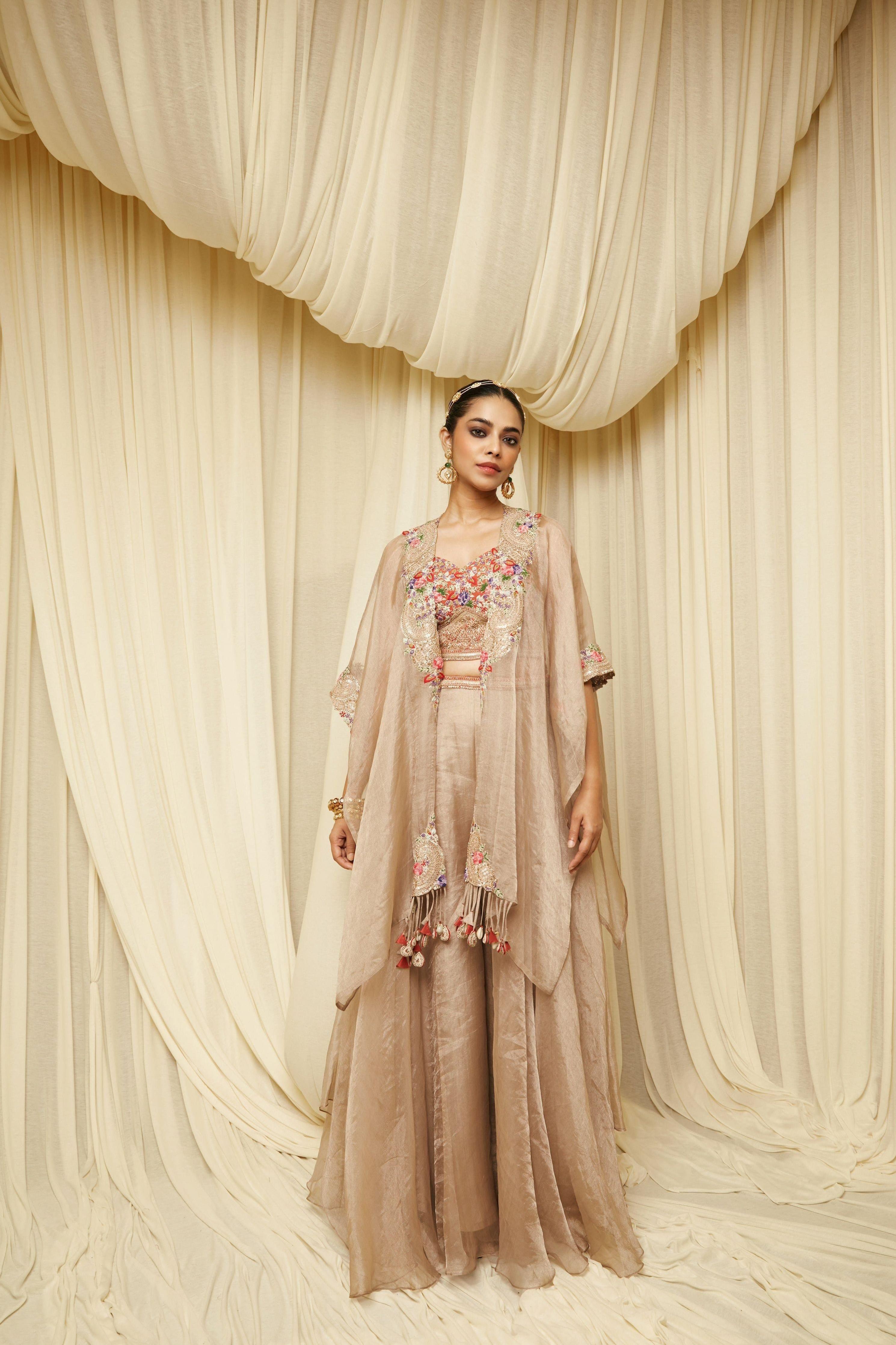 Golden Dori Indo-Western Dress - Mokshaa