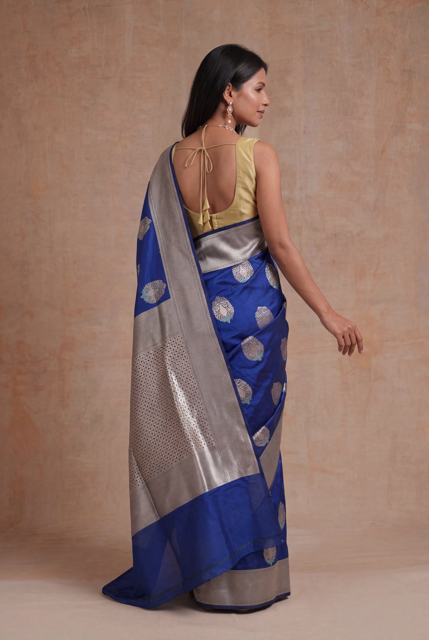 Royal Blue Banarasi Silk Saree