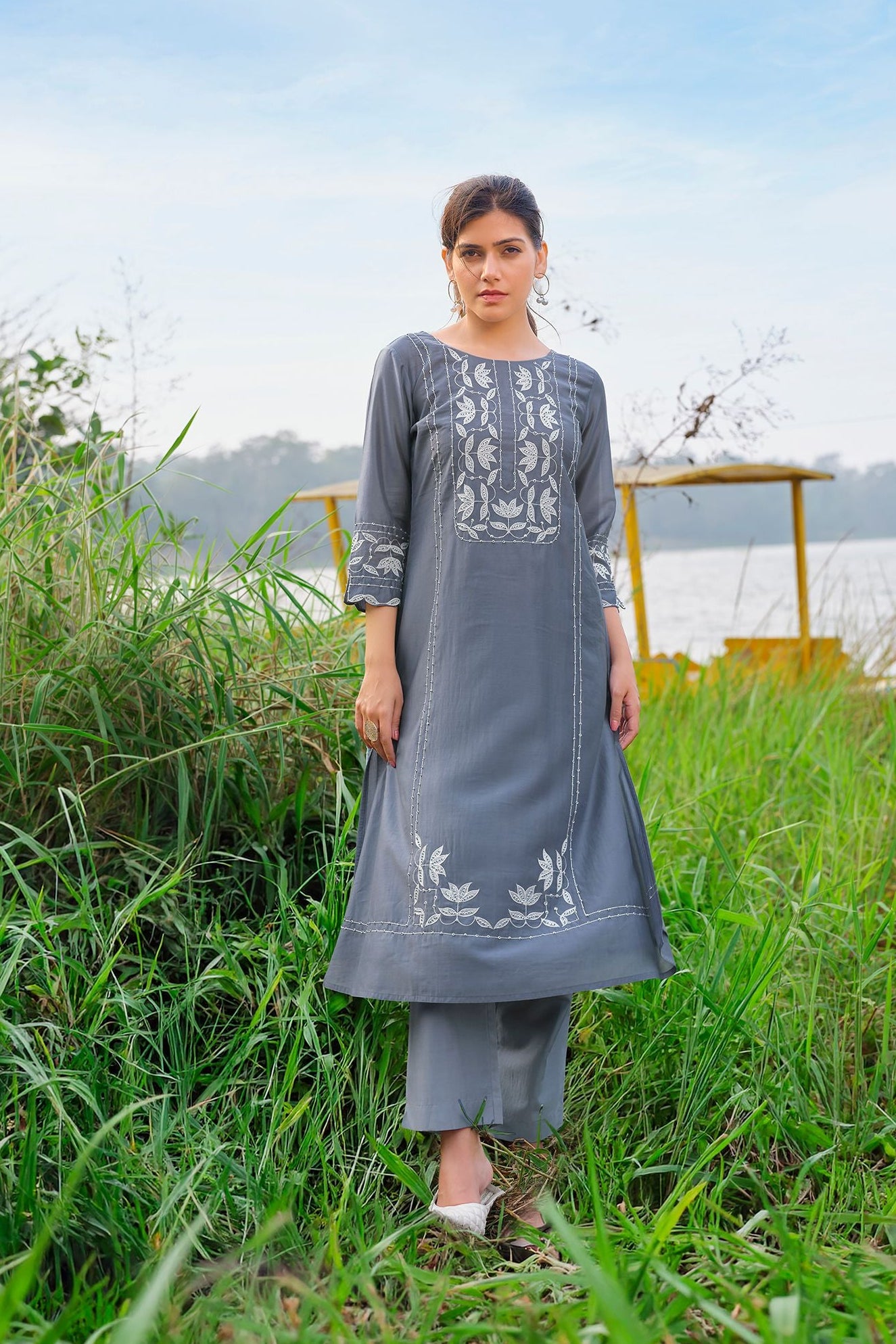 Teal Blue Kurta Set