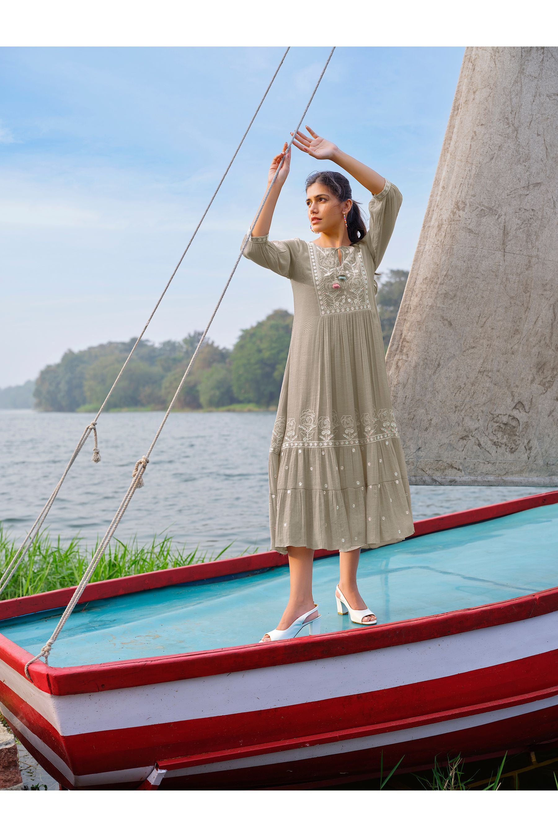 Natural Midi Dress