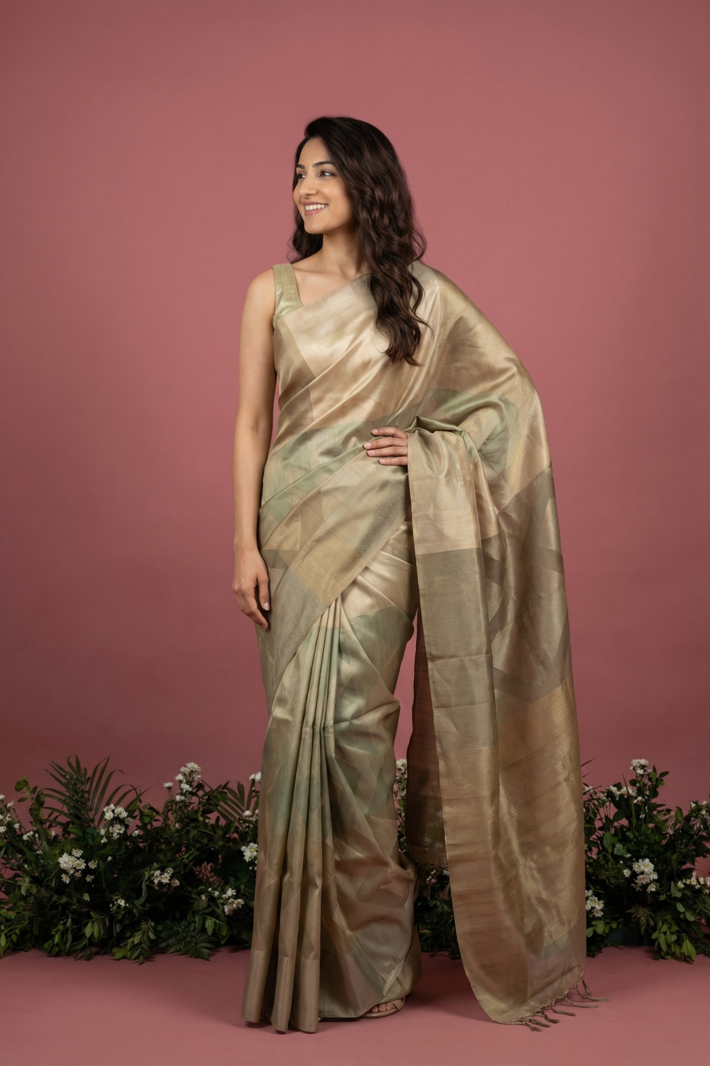 Multi Color Soft Silk Saree with Zari Woven Body