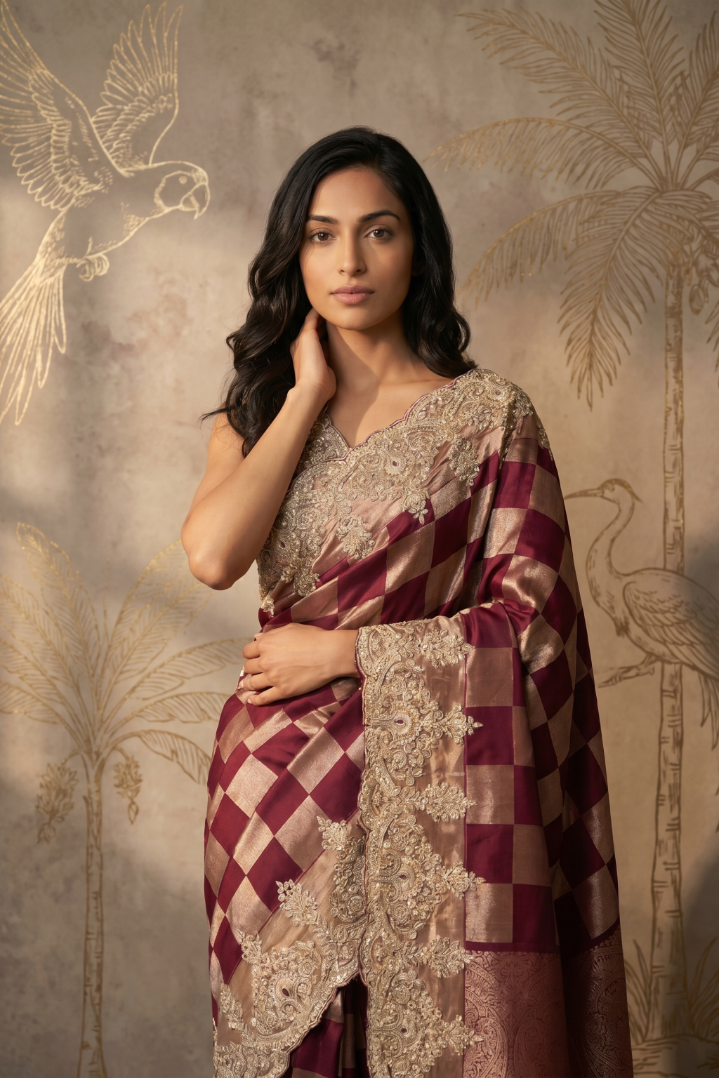 Dark Purple Kanchivaram Silk Saree