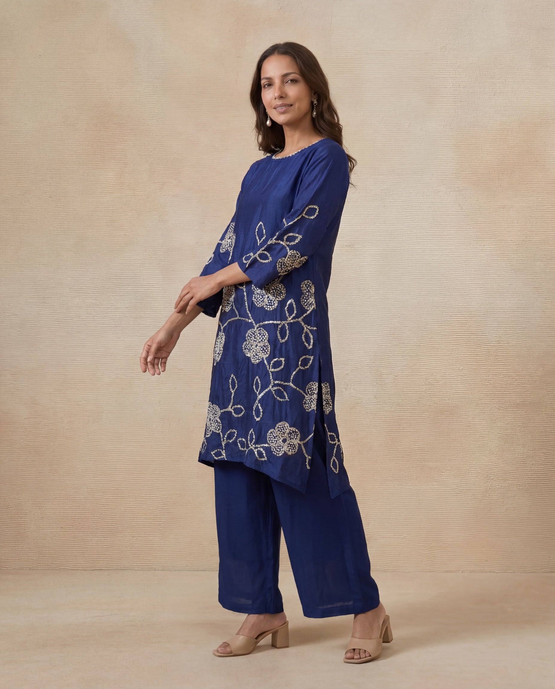 Royal Blue Soft Silk Co-Ord Set