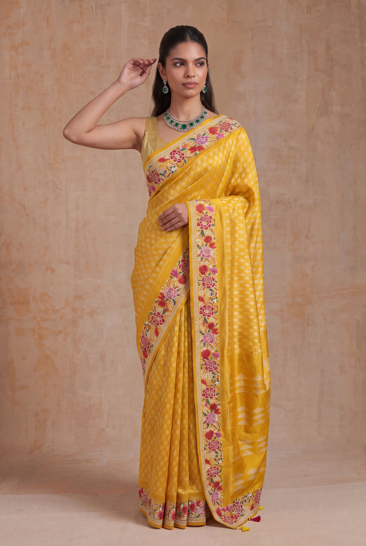 Yellow Patola Silk Saree - Mokshaa