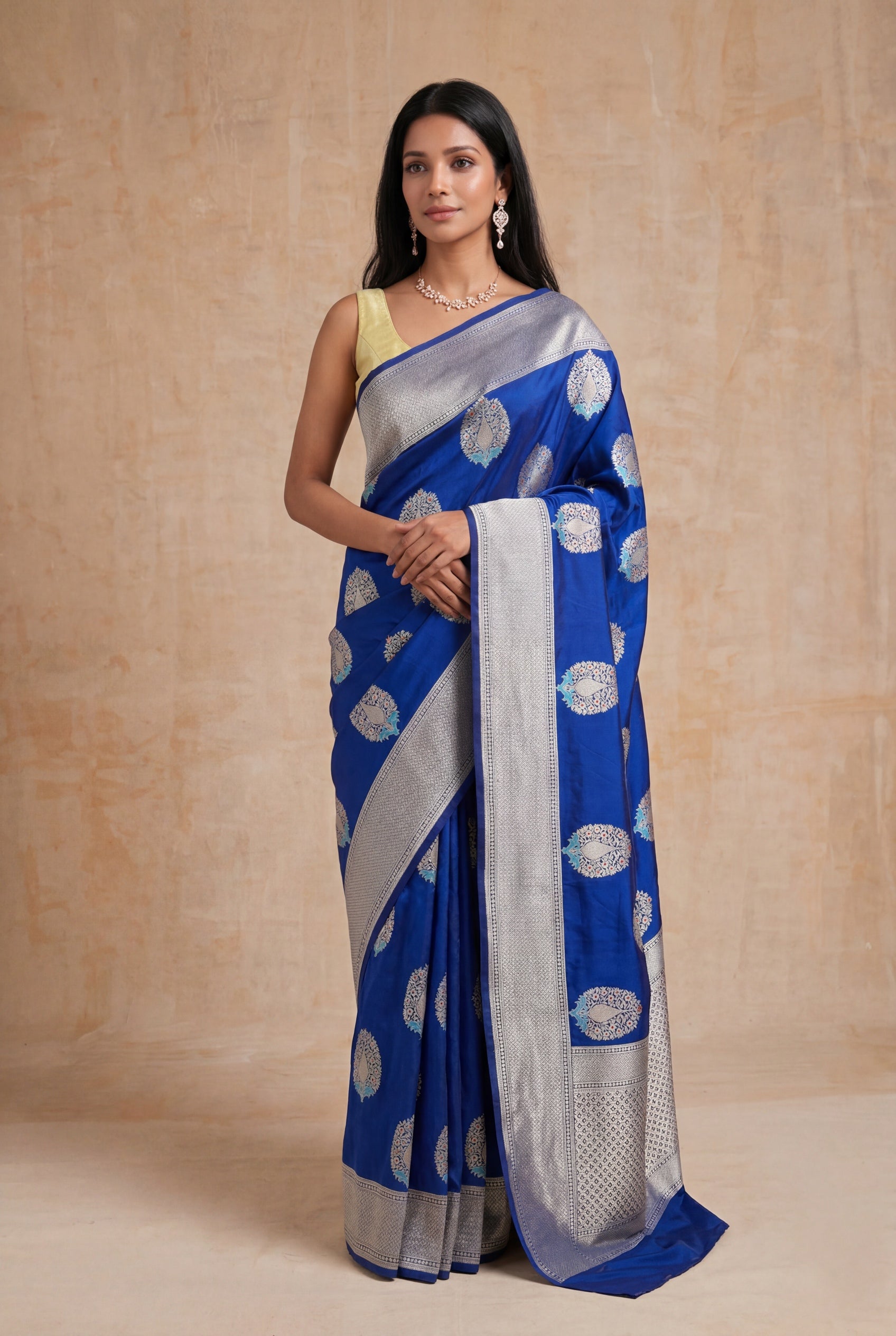 Royal Blue Banarasi Silk Saree