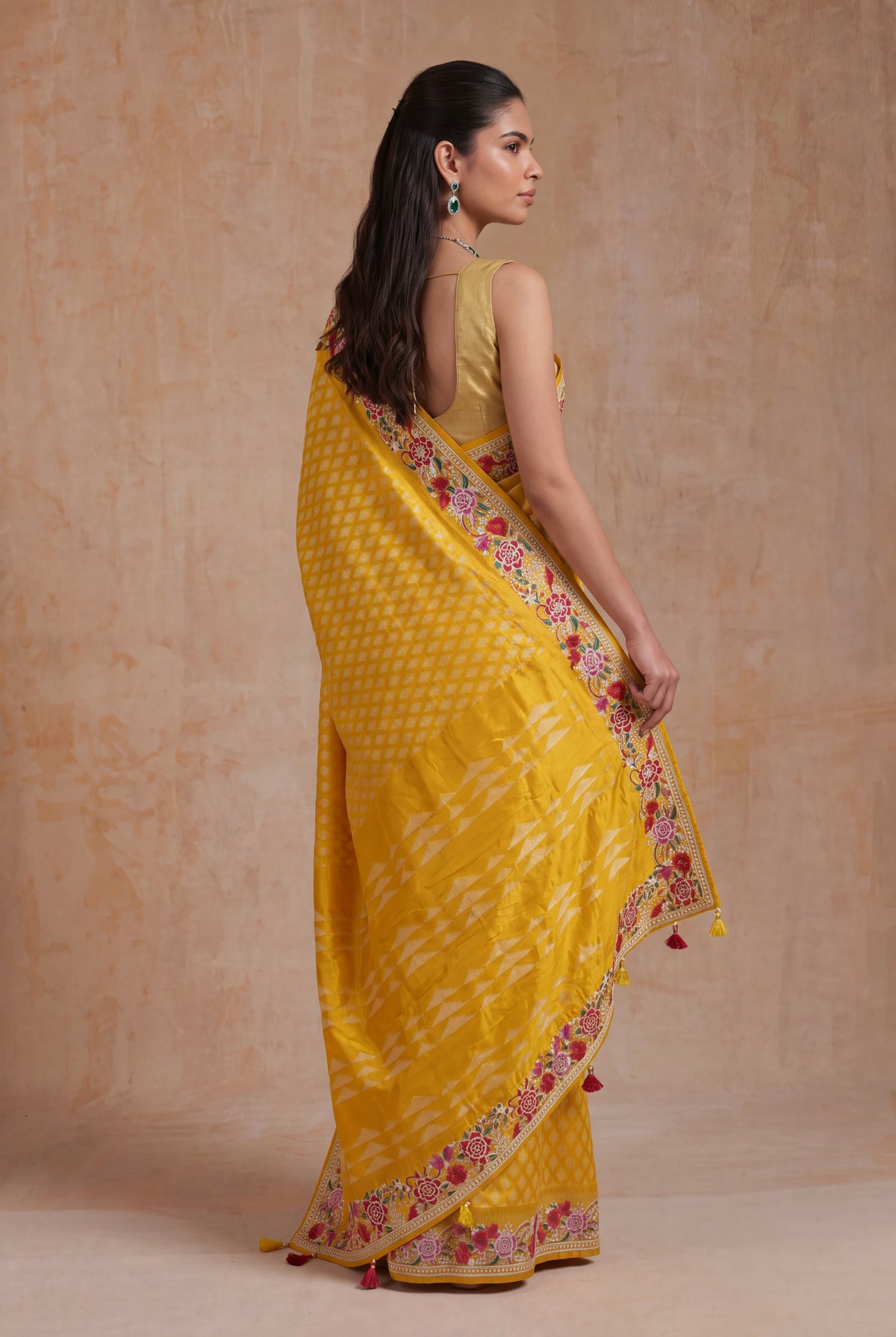 Yellow Patola Silk Saree - Mokshaa