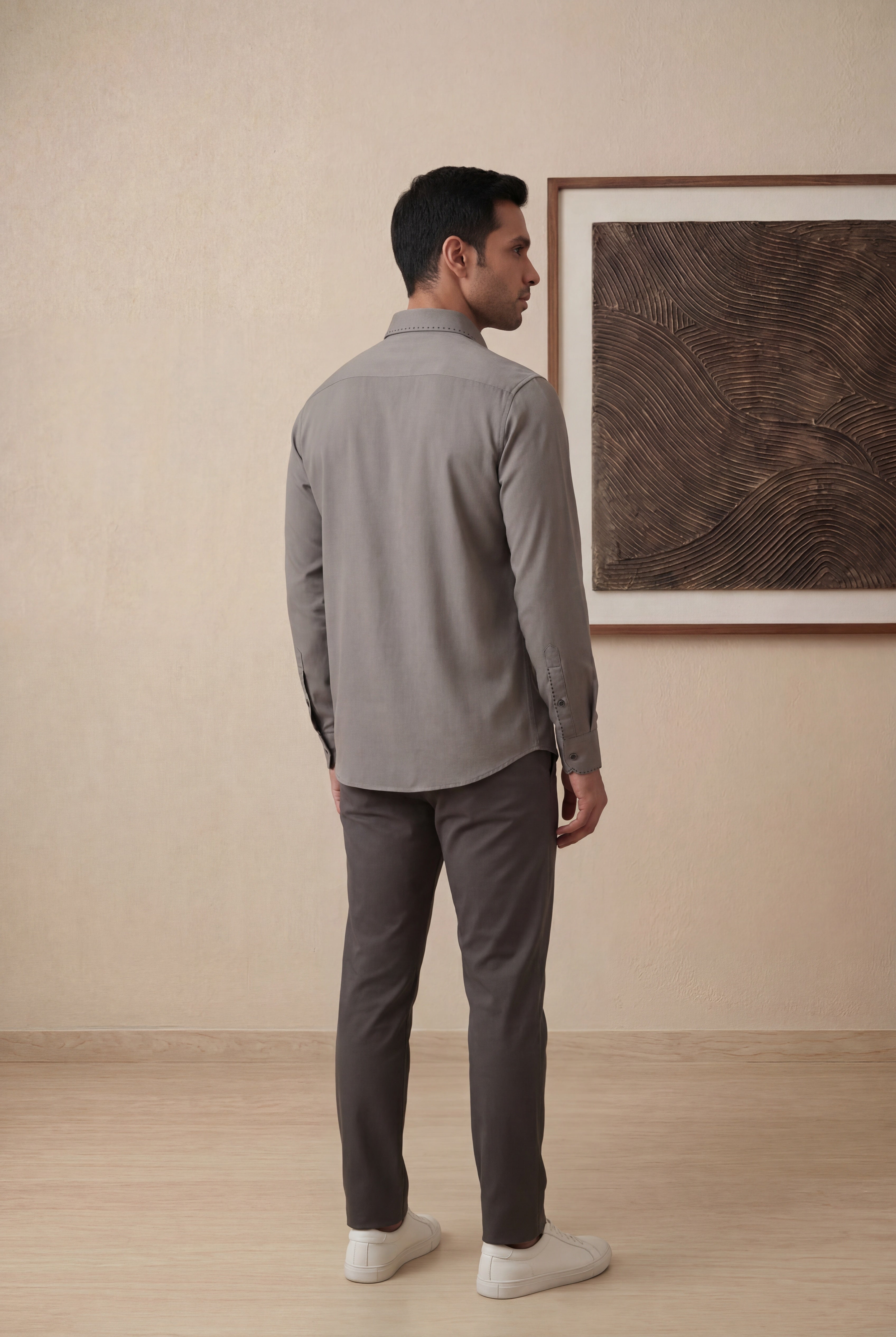 Dark Grey Bomario Full Sleeve Shirt