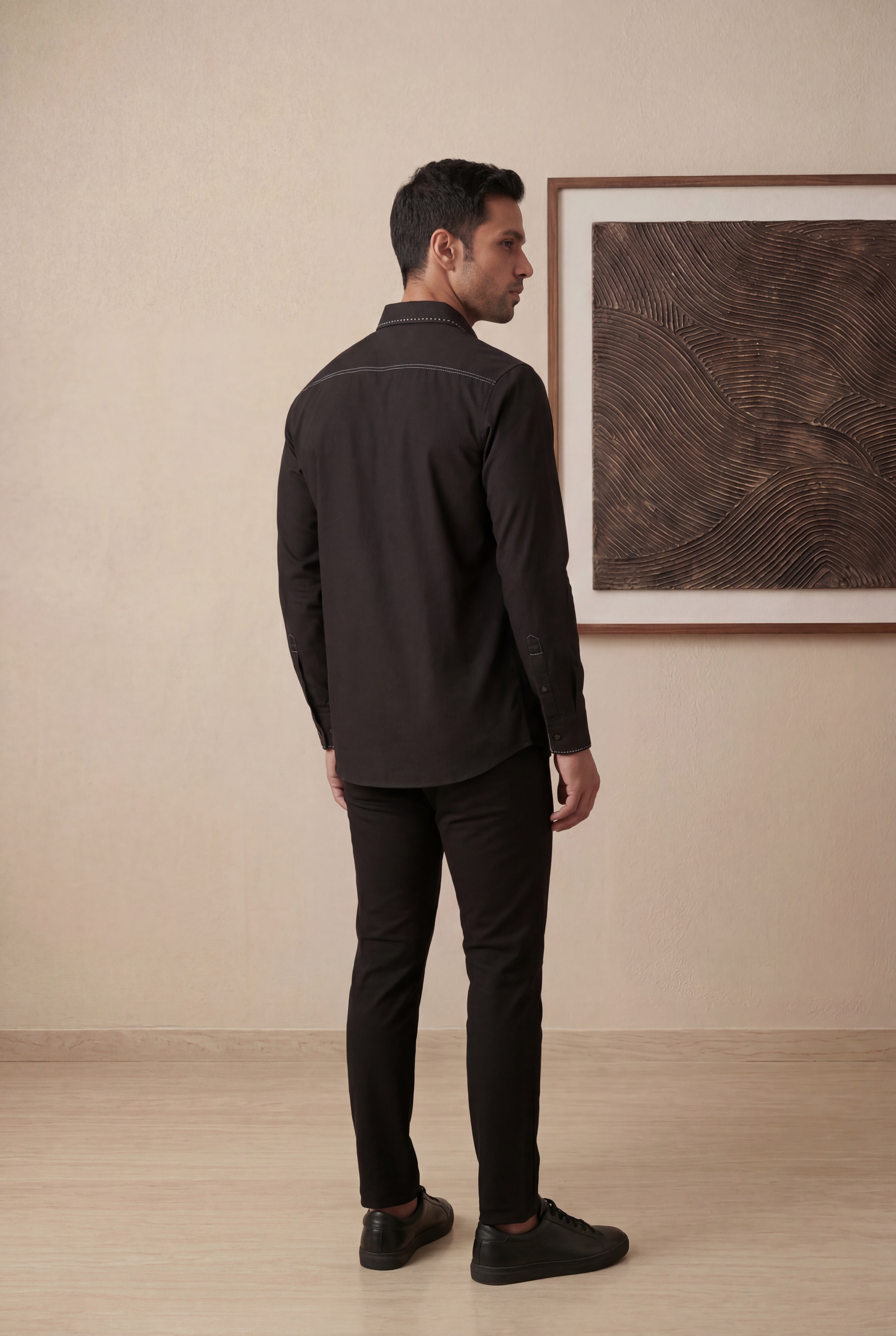 Black Bomario Full Sleeve Shirt
