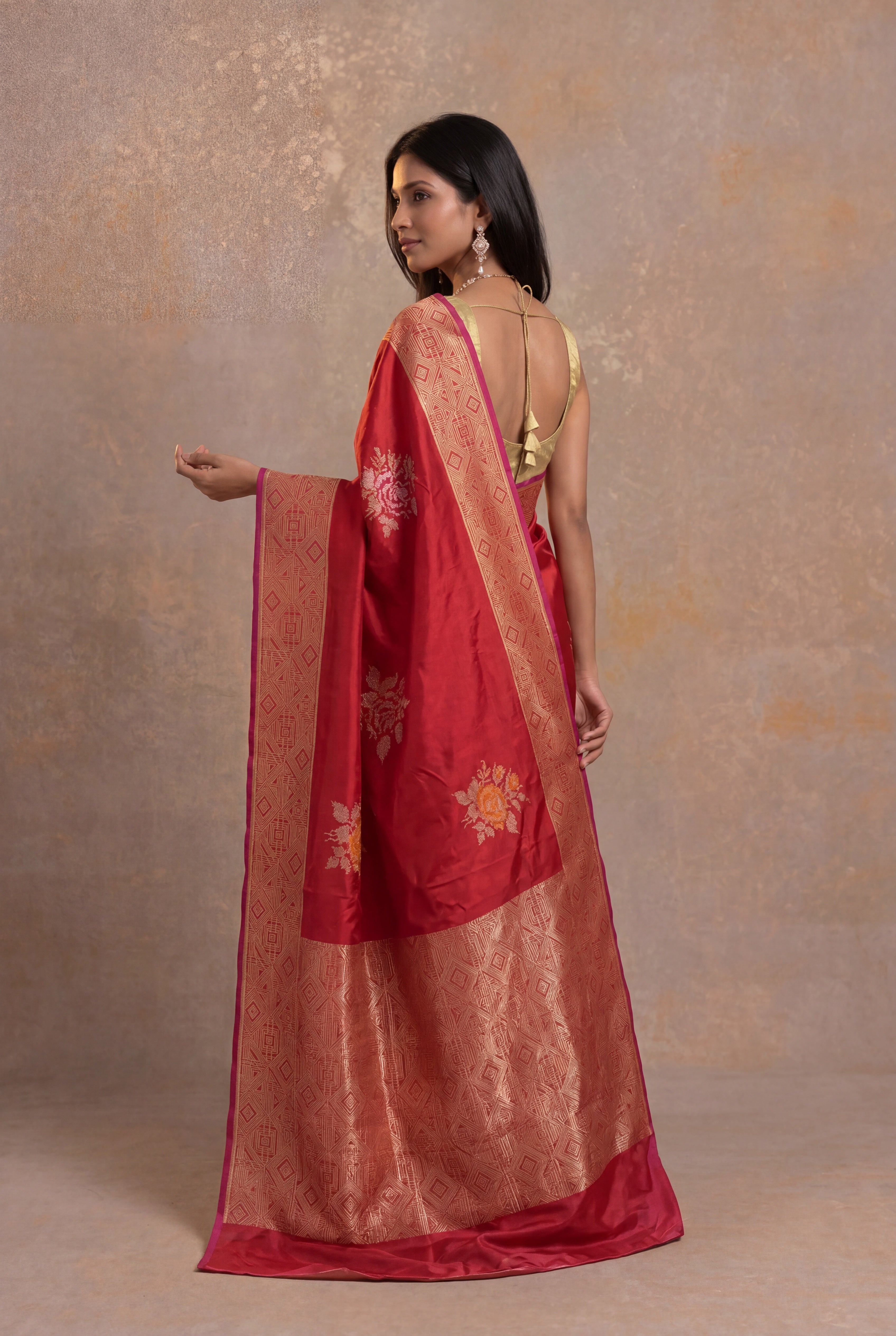 Red Banarasi Silk Saree