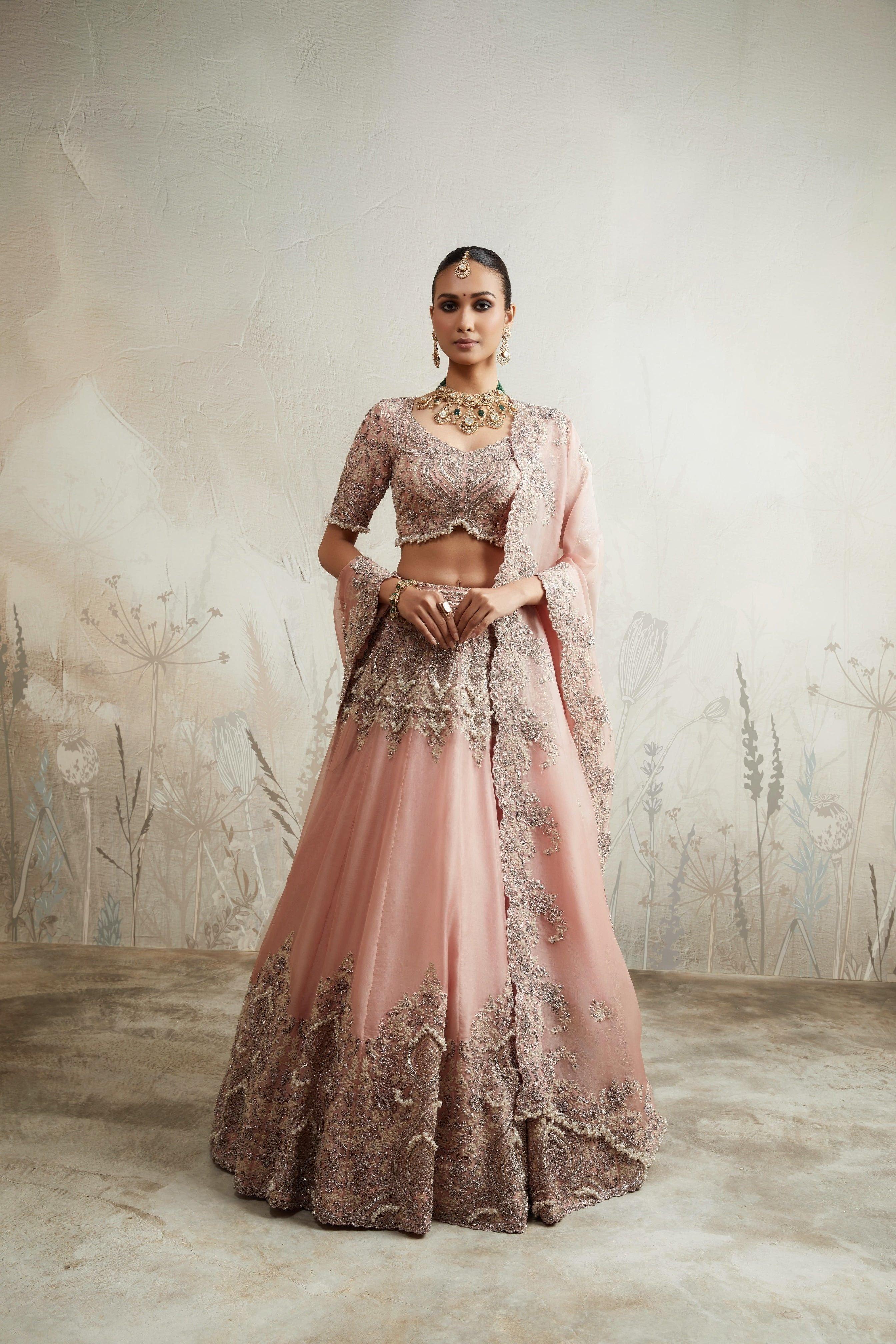 Flamingo Embroidered Lehenga Set - Mokshaa