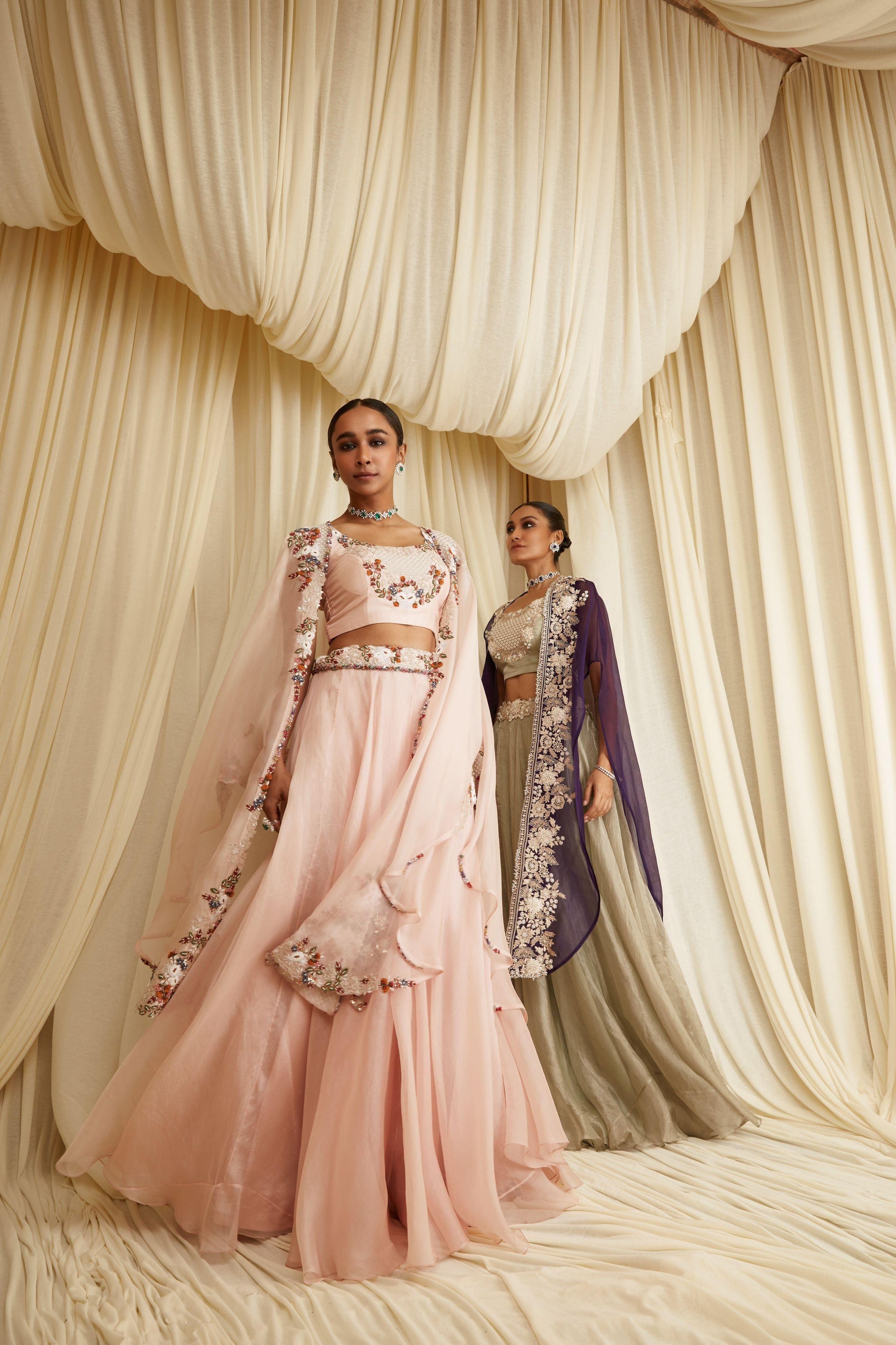 Flamingo Multithread Skirt Set - Mokshaa